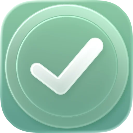 Goal Streak app icon: a white checkmark on a soft green rounded square